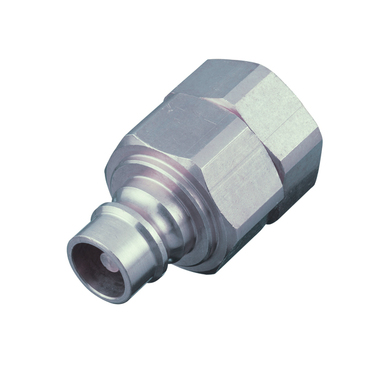 Fixx Lok plug type NVH, with shut-off valve, m.s. zinc plated, female thread BSP